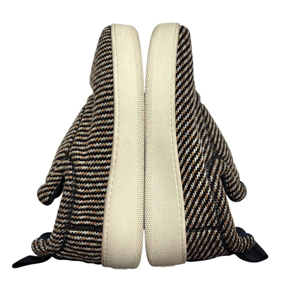 CELINE Paris Retro Tweed Knit Slip-On Sneakers Flats Tan Brown Beige ~Size 8.5 - Picture 9 of 15